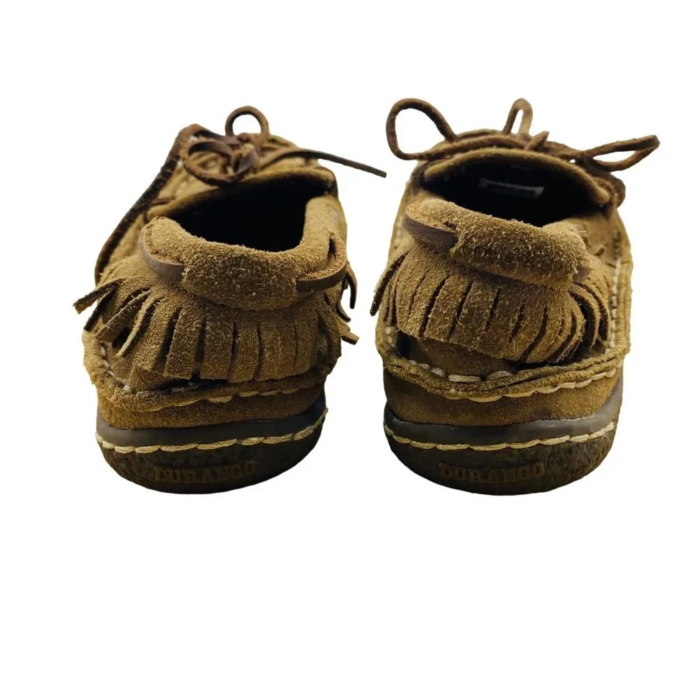 Durango Kid Size 3 Brown Suede Santa Fe Low Rise 1”‎ Moccasins Loafers Shoes